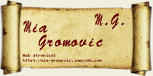 Mia Gromović vizit kartica